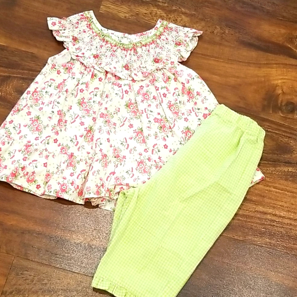 2 peice set with Smocked top